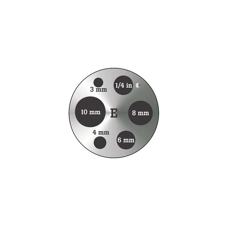 E Insert Model 9190-INSE for 9190A Ultra-Cool Field Metrology Wells, Metric Miscellaneous Holes with 0.25in Hole